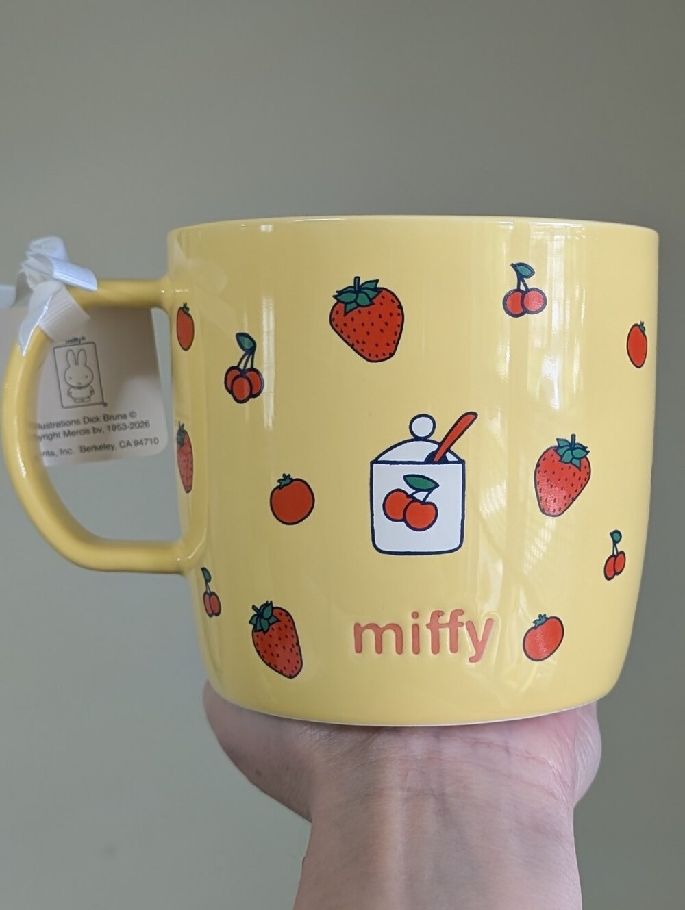 Miffy x Magenta Summer Fruit Miffy Mug, Allover Design 🍓🍒 - Picture 3 of 8